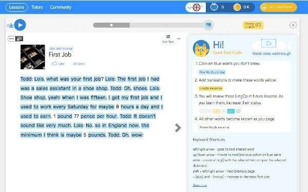 Best websites for learning English lingq
